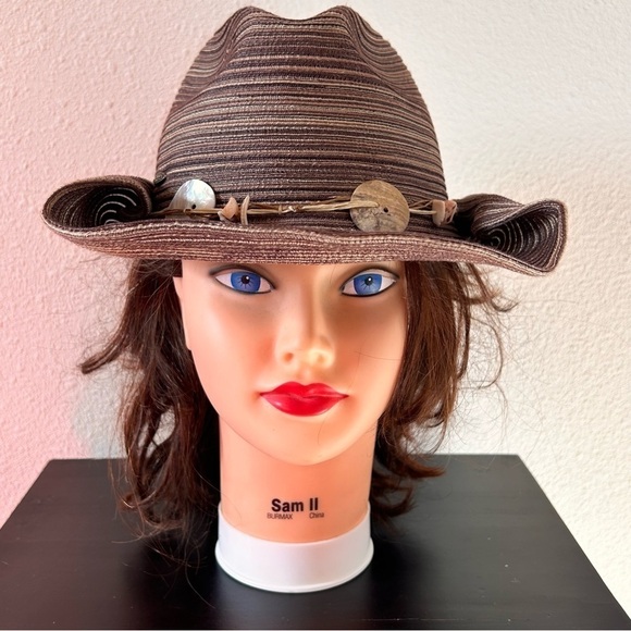 Scala Collezione Rainbow Cowboy Hat OS Western Coastal Cowgirl Festival Groovy Rainbow Disco Cowboy Hat: Iridescent Rhinestone Space  main image 2